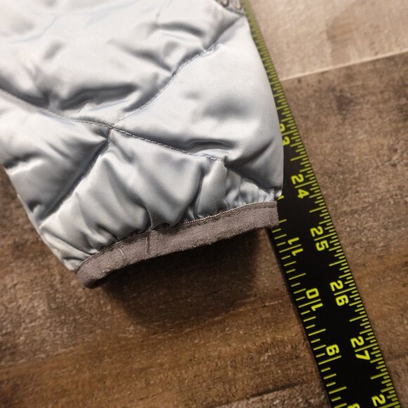 The North Face 550 goose down puffer jacket women's small ice silver blue - Picture 9 of 16